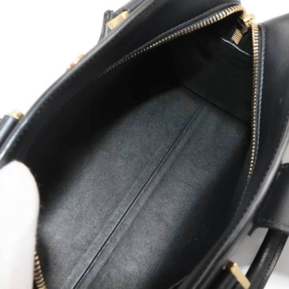 Saint Laurent Baby Cabas 2-Way Hand/Shoulder Bag In Black Leather
