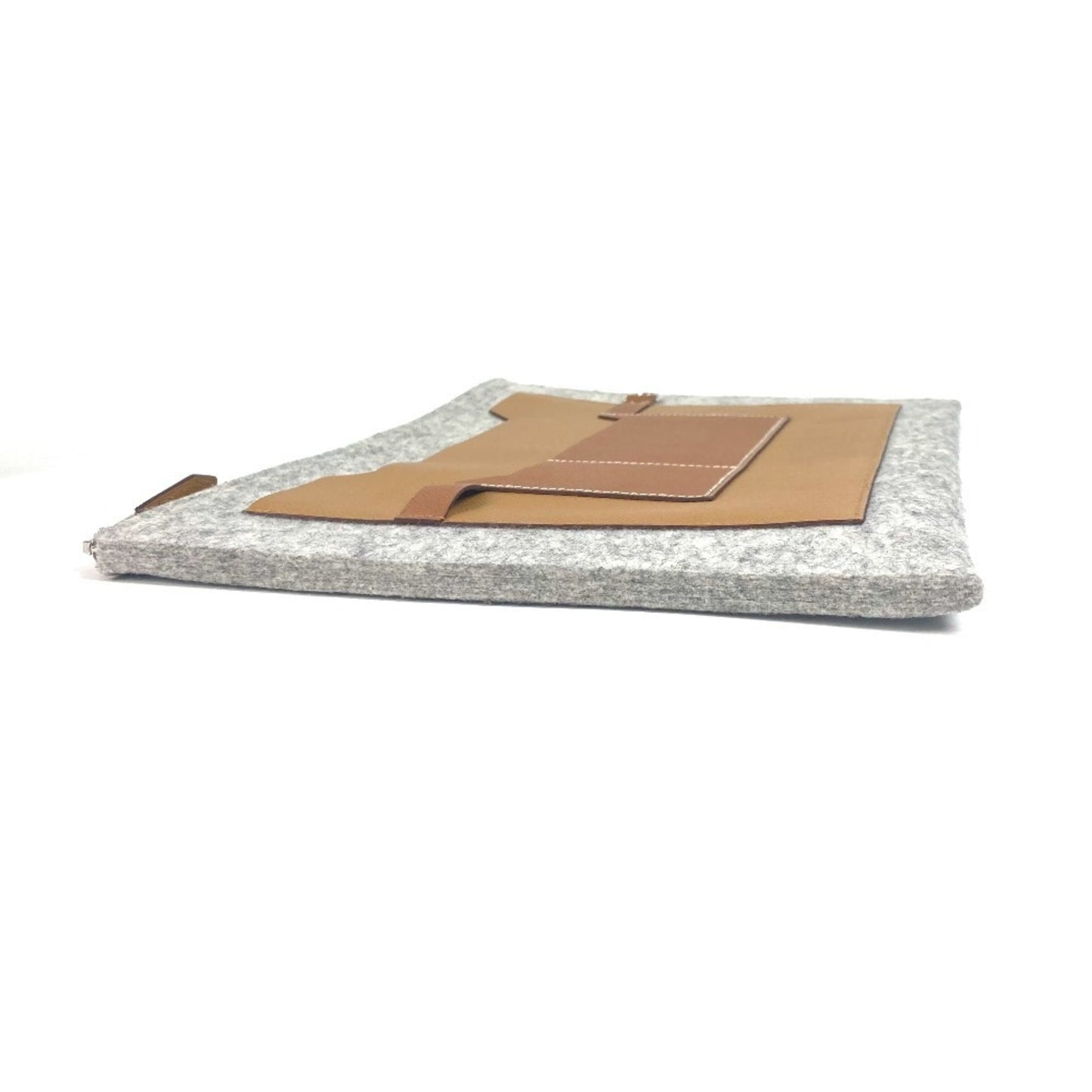 Hermes Toudou 37 Pouch/Clutch Bag In Felt And Leather