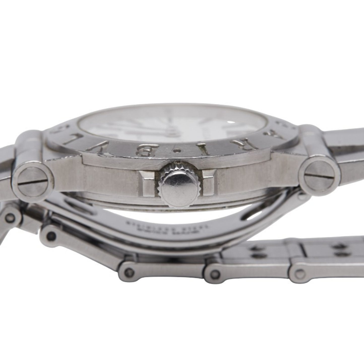 Bvlgari Diagono Sport Watch Lcv29S Automatic White Dial Stainless Steel