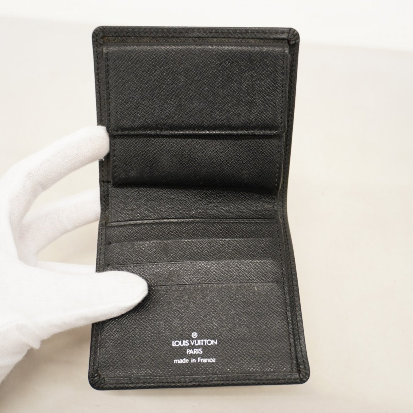 Louis Vuitton Taiga Wallet Porte Bier 3 Carte Credit M30452 Ardoise