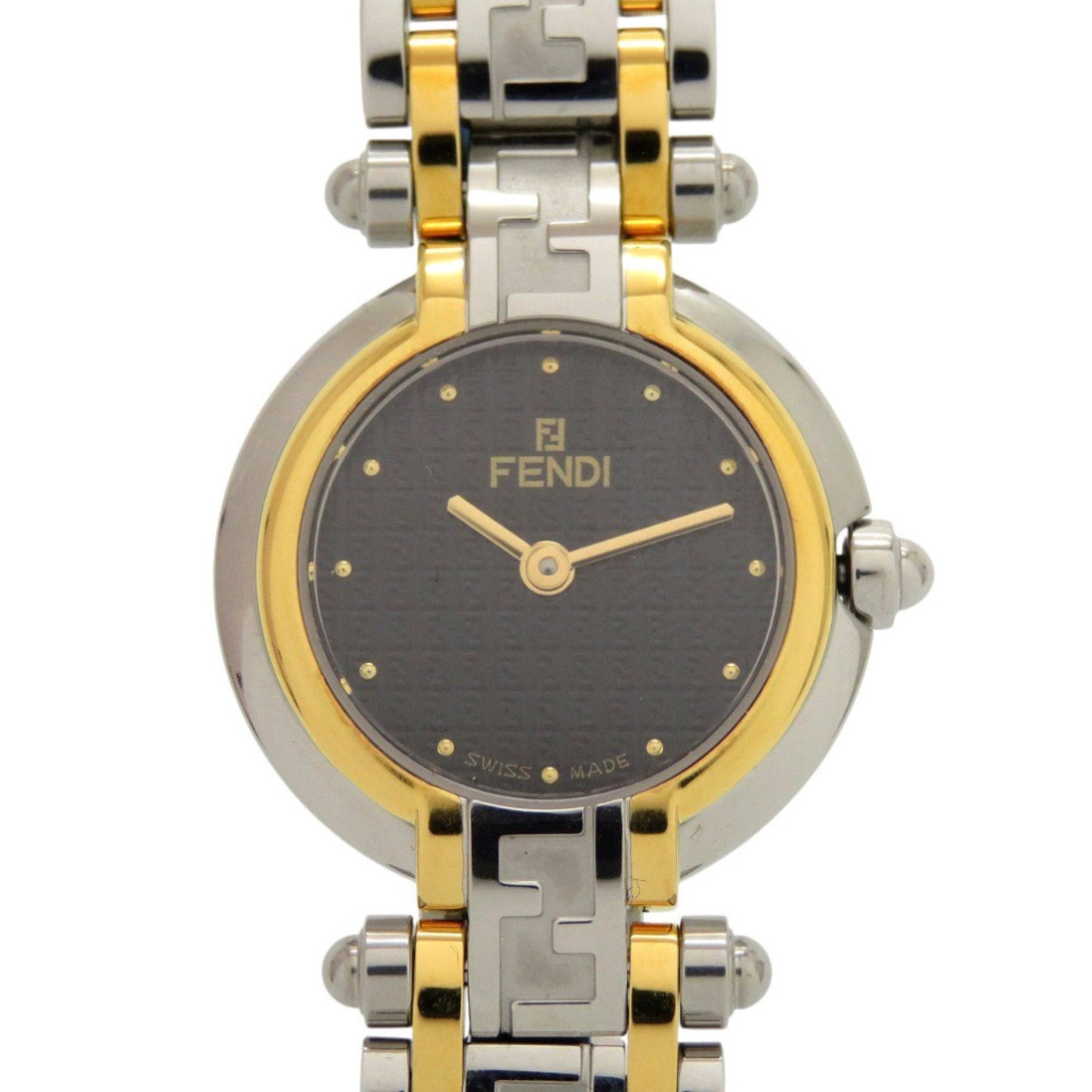 Fendi 760L Stainless Steel Black Gold Silver Quartz Watch