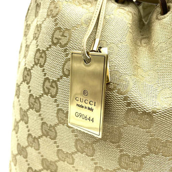 Gucci 90644 Shoulder Bag Gg Canvas Beige