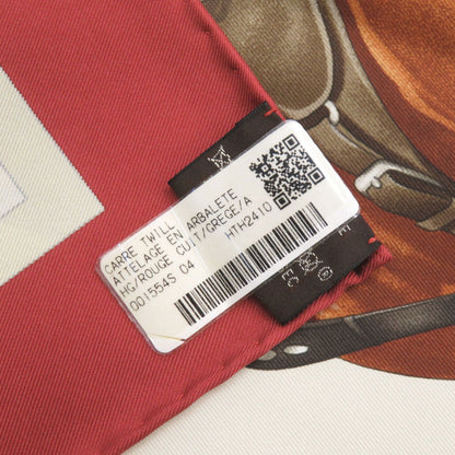 Unused Herms Carr 90 Attelage En Arbalete Bow-Shaped Silk Multicolor Scarf Muffler 1546 Hermes