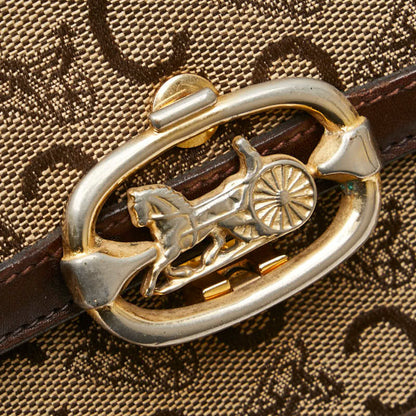 Celine C Macadam One-Shoulder Bag In Brown Canvas