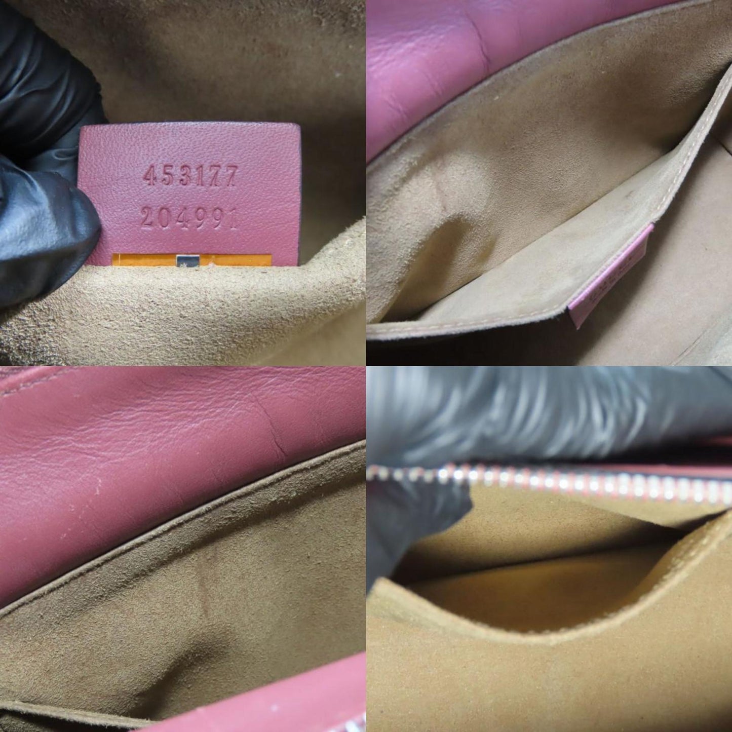 Gucci Handbag 453177 Gg Blooms Mini Supreme Canvas Beige Red Pink Flower