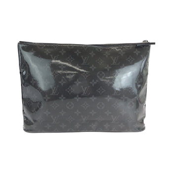 Louis Vuitton Louis Vuitton Monogram Eclipse Pochette Cosmos Black Silver Hardware Patent Leather