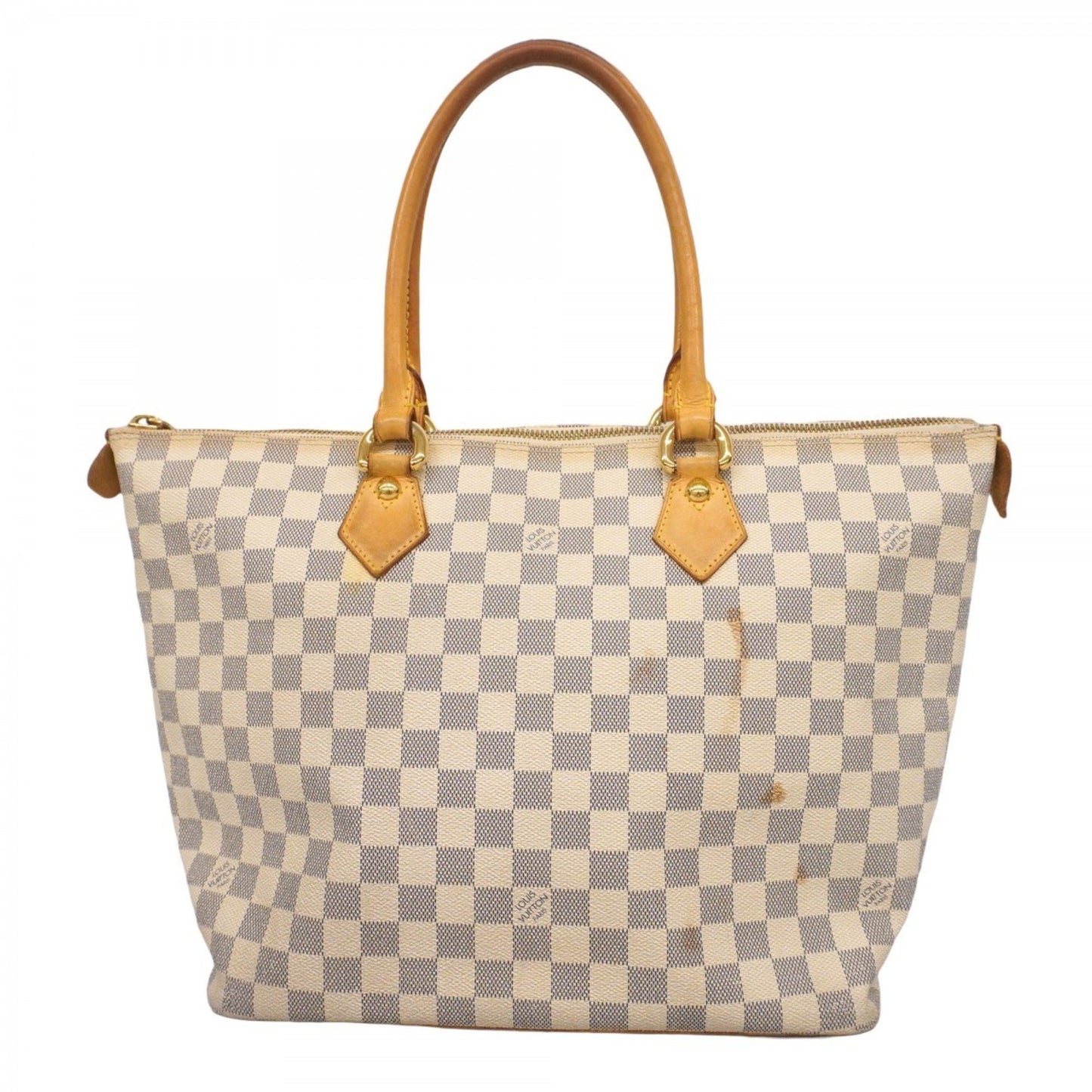 Louis Vuitton Damier Azur Saleya Mm Tote Bag N51185 White
