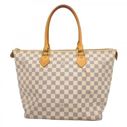Louis Vuitton Damier Azur Saleya Mm Tote Bag N51185 White