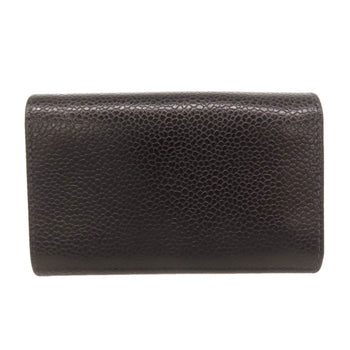 Chanel Coco Mark Gold Hardware Key Case In Grained Calfskin