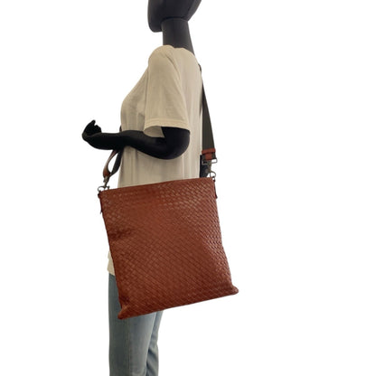 Bottegaveneta Bottega Veneta Intrecciato Brown Gunmetal Hardware Leather B03597793V Shoulder Bag