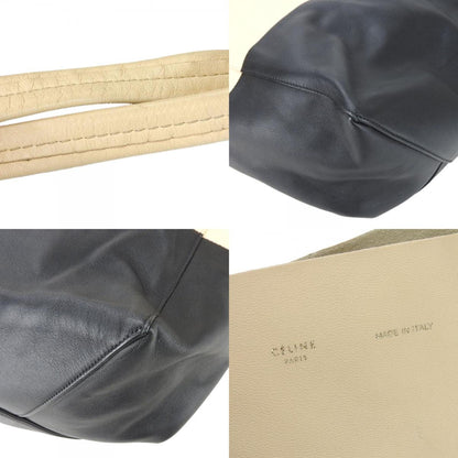 Celine Tote Bag Horizontal Cabas 169263Ebt Leather Beige Black Bicolor
