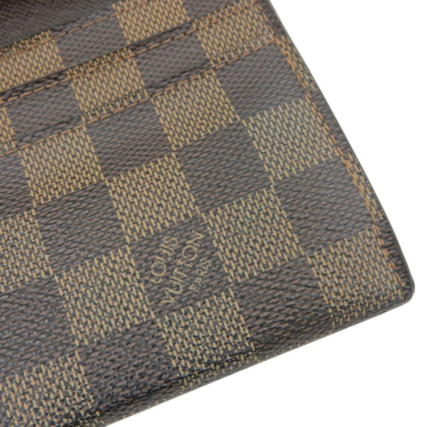 Louis Vuitton Damier Portefeuille Sarah N61734 Ebene Long Wallet