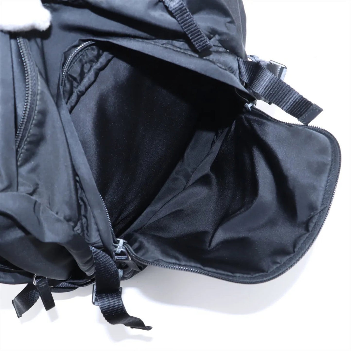 Prada Tessuto Nylon Triangle Logo Vz0055 Leather Backpack