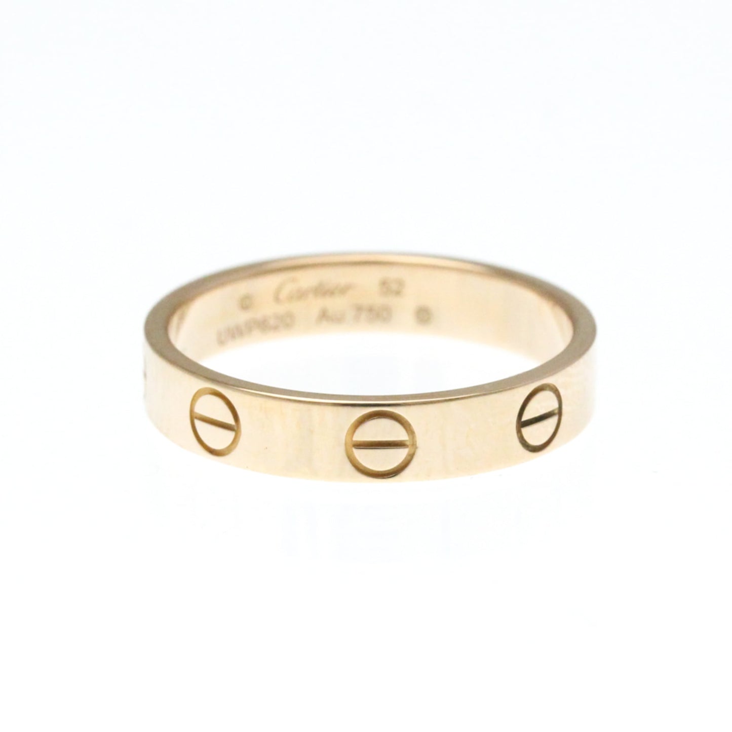 Cartier Mini Love Ring Pink Gold (18K) Fashion No Stone Band Ring Pink Gold