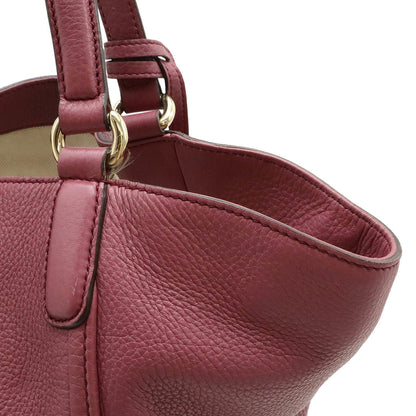 Gucci Soho Cellarius Tote Bag Shoulder Tassel Leather Pink Purple 282309