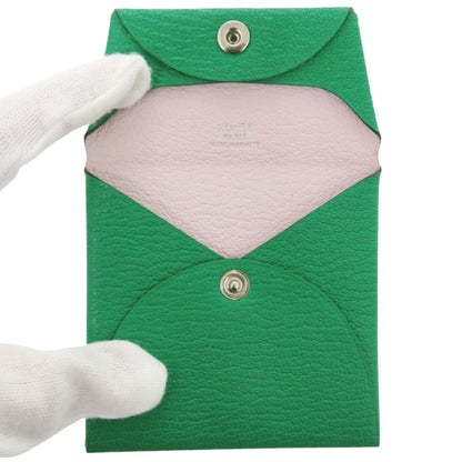 Like New Herms Bastia Verso Chevre Mysore Bamboo/Rose Darling Silver Hardware