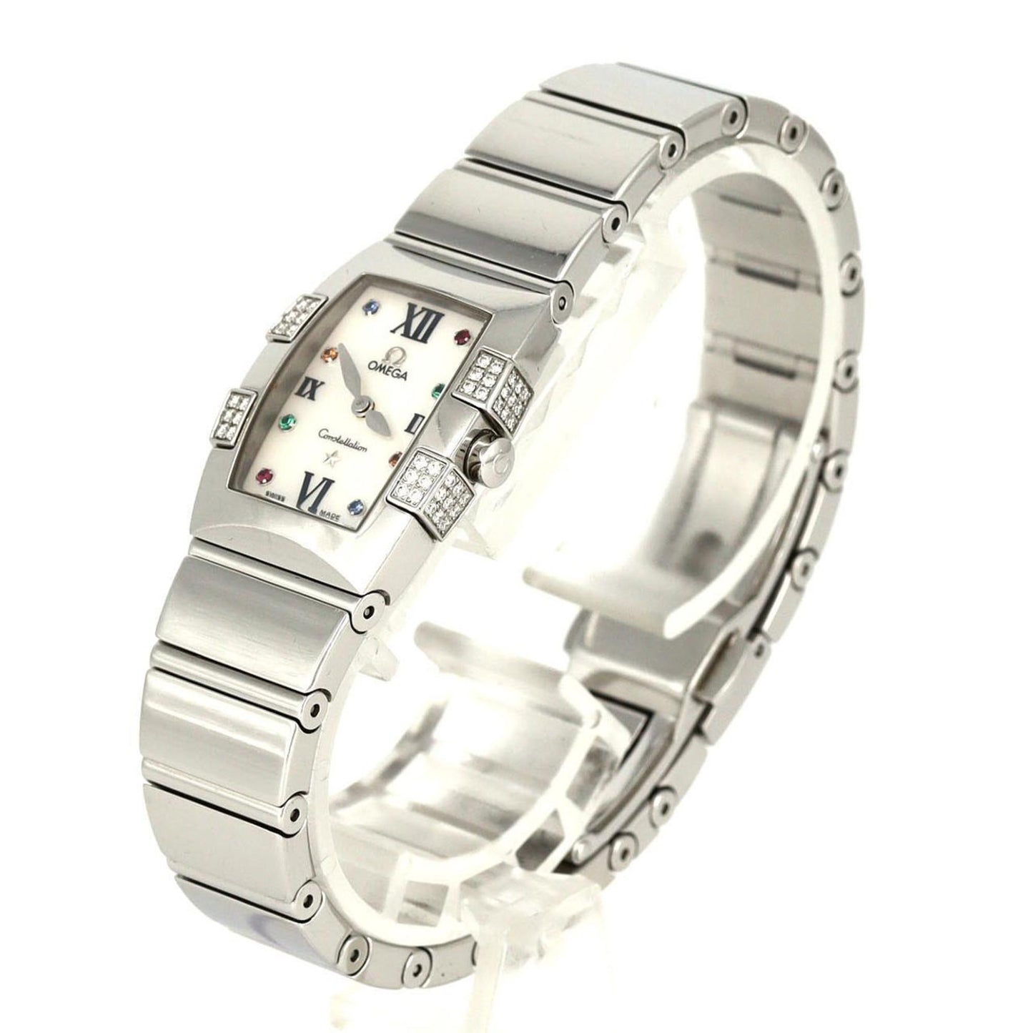 Omega Constellation Quadrella D-8P 1585.79 Stainless Steel Quartz Watch