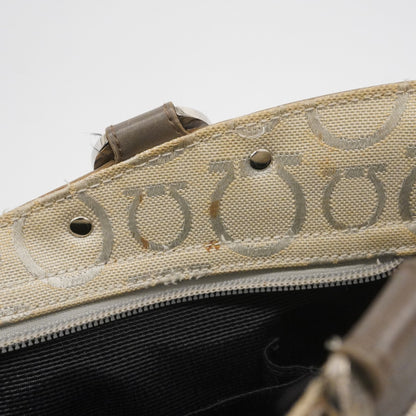Salvatore Ferragamo Gancini Canvas Tote Bag