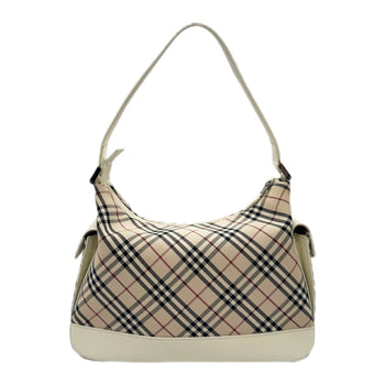 Burberry Nova Check Pattern White/Beige Canvas Bag