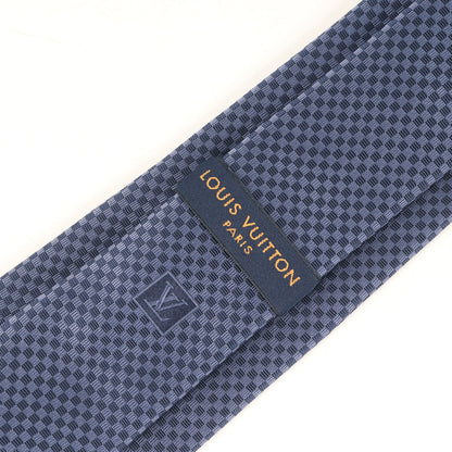 Louis Vuitton Louis Vuitton Micro Damier Silk Cravate Tie M78750 Blue