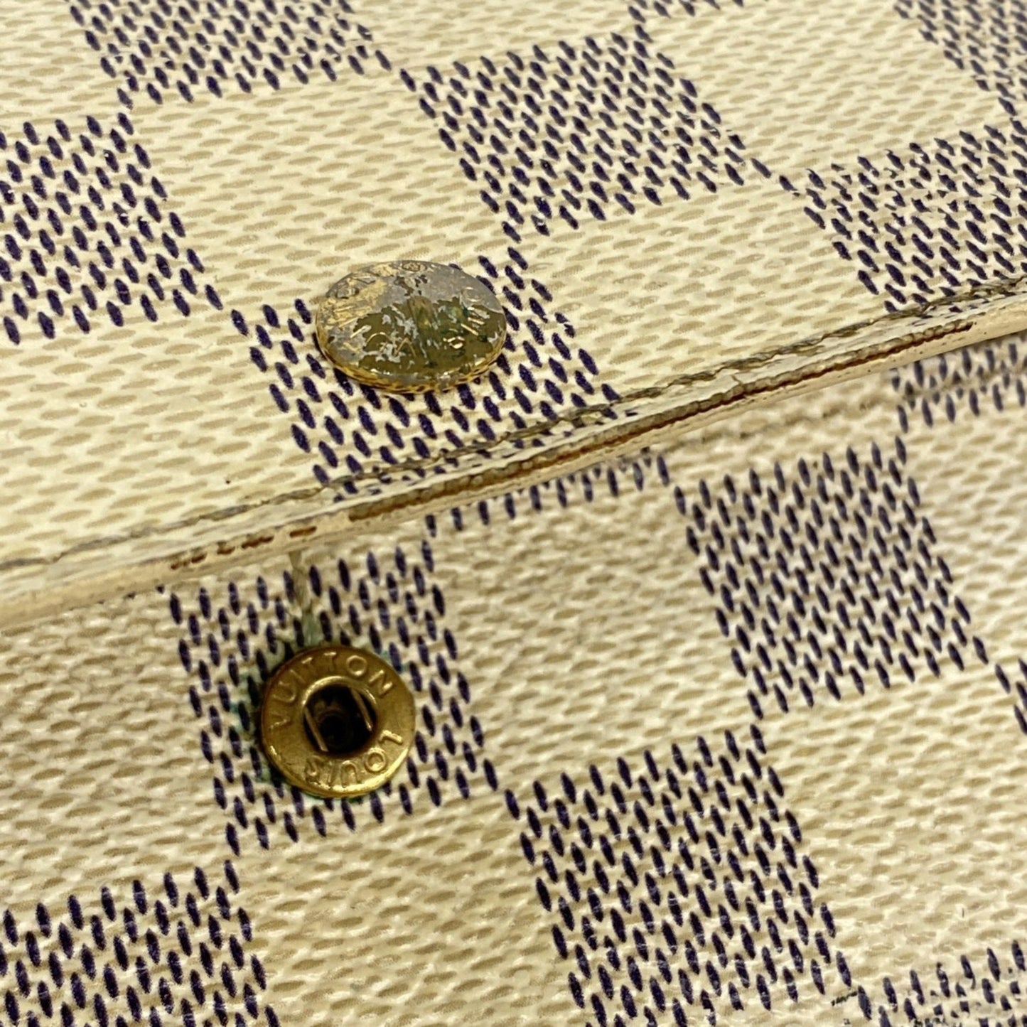 Louis Vuitton Damier Azur Portefeuille Sarah Long Wallet N61735 White