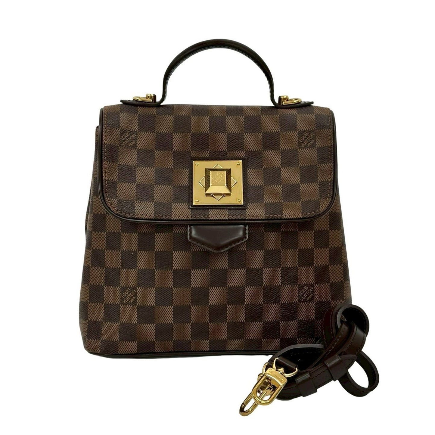 Louis Vuitton Bergamo Pm Damier Leather Turnlock 2-Way Handbag/Shoulder Bag