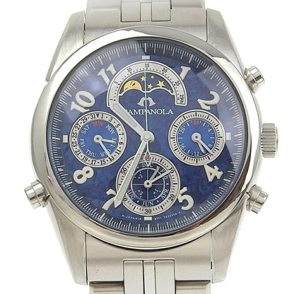 Citizen Campanola Watch Moon Face 6771-T010750-Ta Stainless Steel Quartz Blue Dial