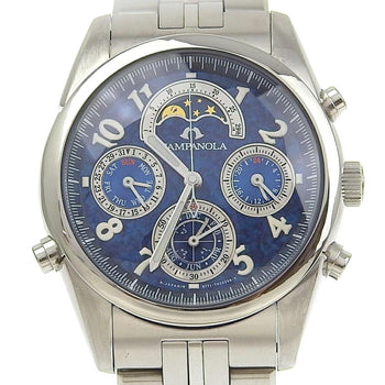 Citizen Campanola Watch Moon Face 6771-T010750-Ta Stainless Steel Quartz Blue Dial
