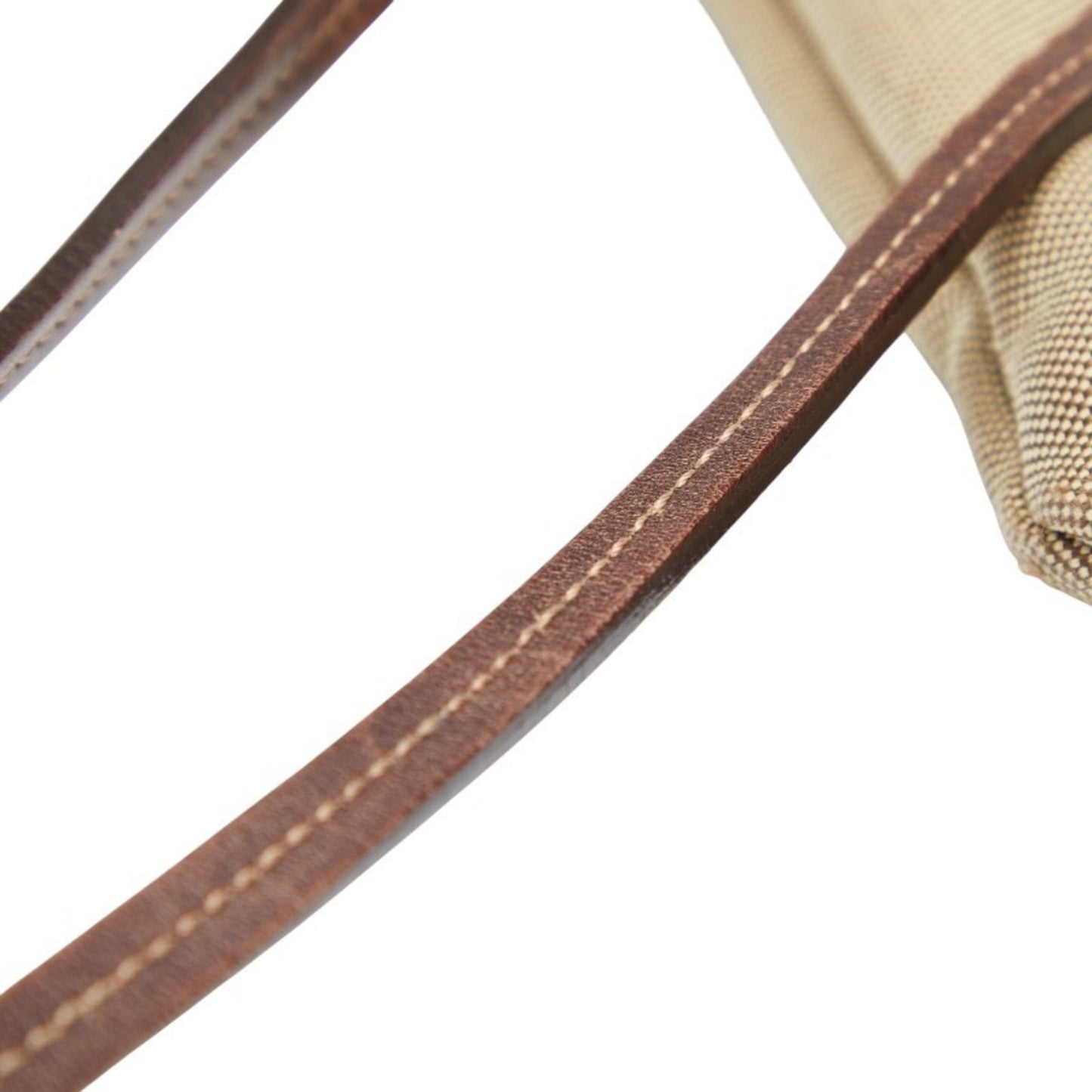 Prada Logo Jacquard Shoulder Bag Bt0551 Beige Brown Canvas Leather