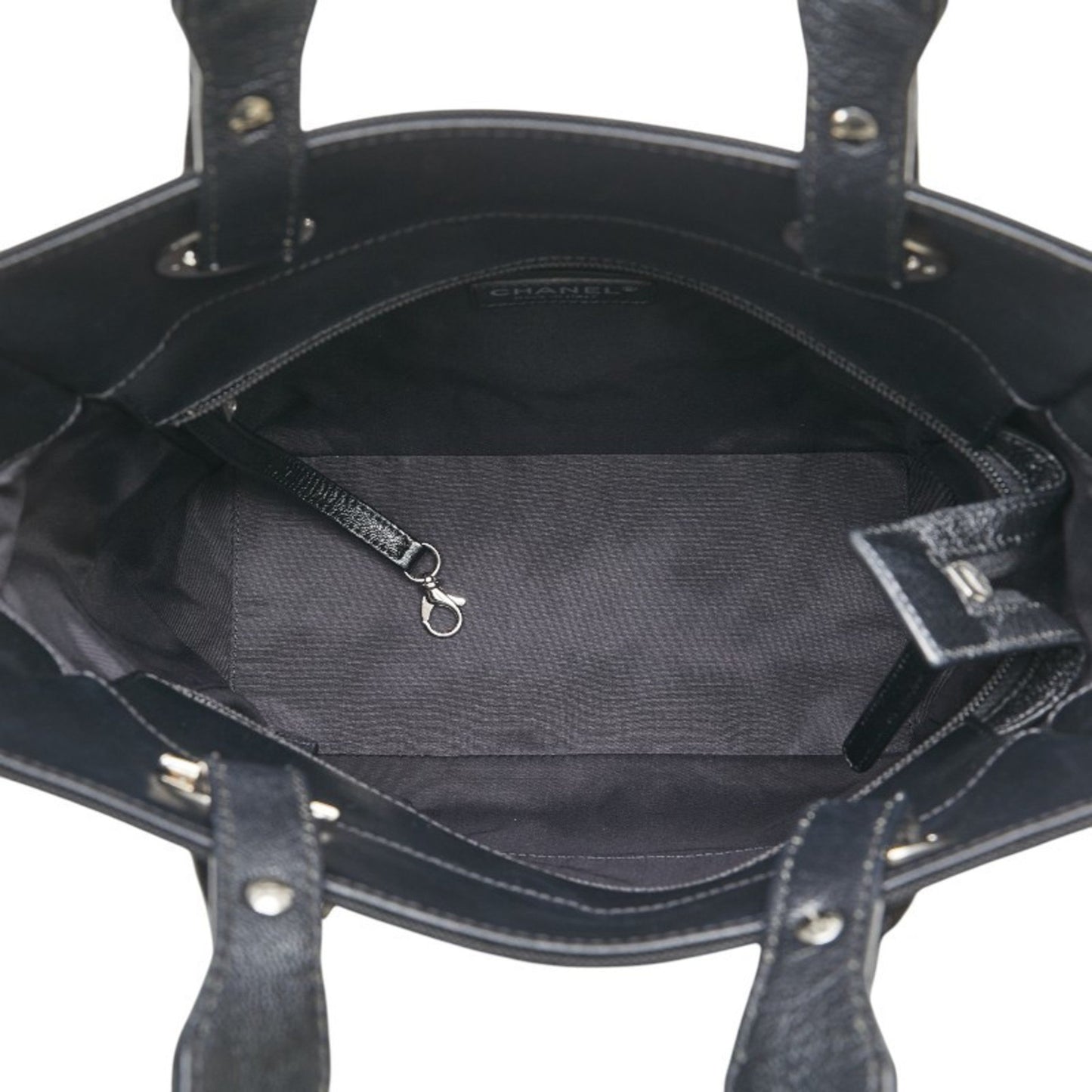 Chanel Paris Biarritz Tote Pm Bag A34208 Black Canvas