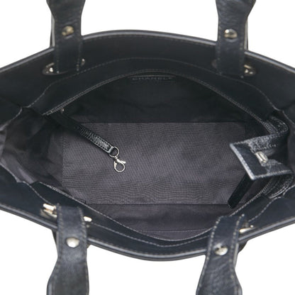 Chanel Paris Biarritz Tote Pm Bag A34208 Black Canvas