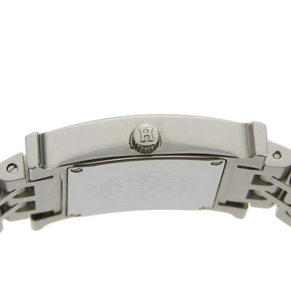 Hermes Hermes H Watch Diamond Bezel Hh1.230 Stainless Steel X Quartz Analog Display Ivory Dial Heure
