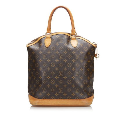 Louis Vuitton Monogram Lockit Mm Handbag Tote Bag M40606 Brown Pvc Leather