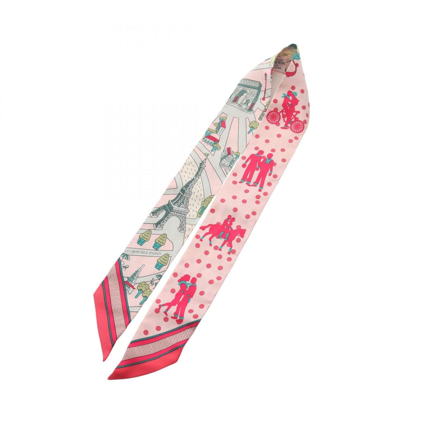 Hermes Herms Les Nouveaux Amoureux De Paris Twilly Silk Scarf For Women