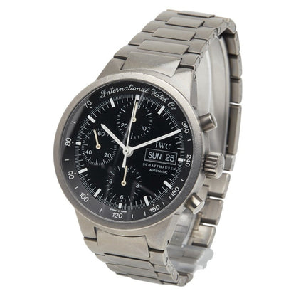 Iwc Schaffhausen Gst Chronograph Watch Iw370703 Automatic Black Dial Titanium