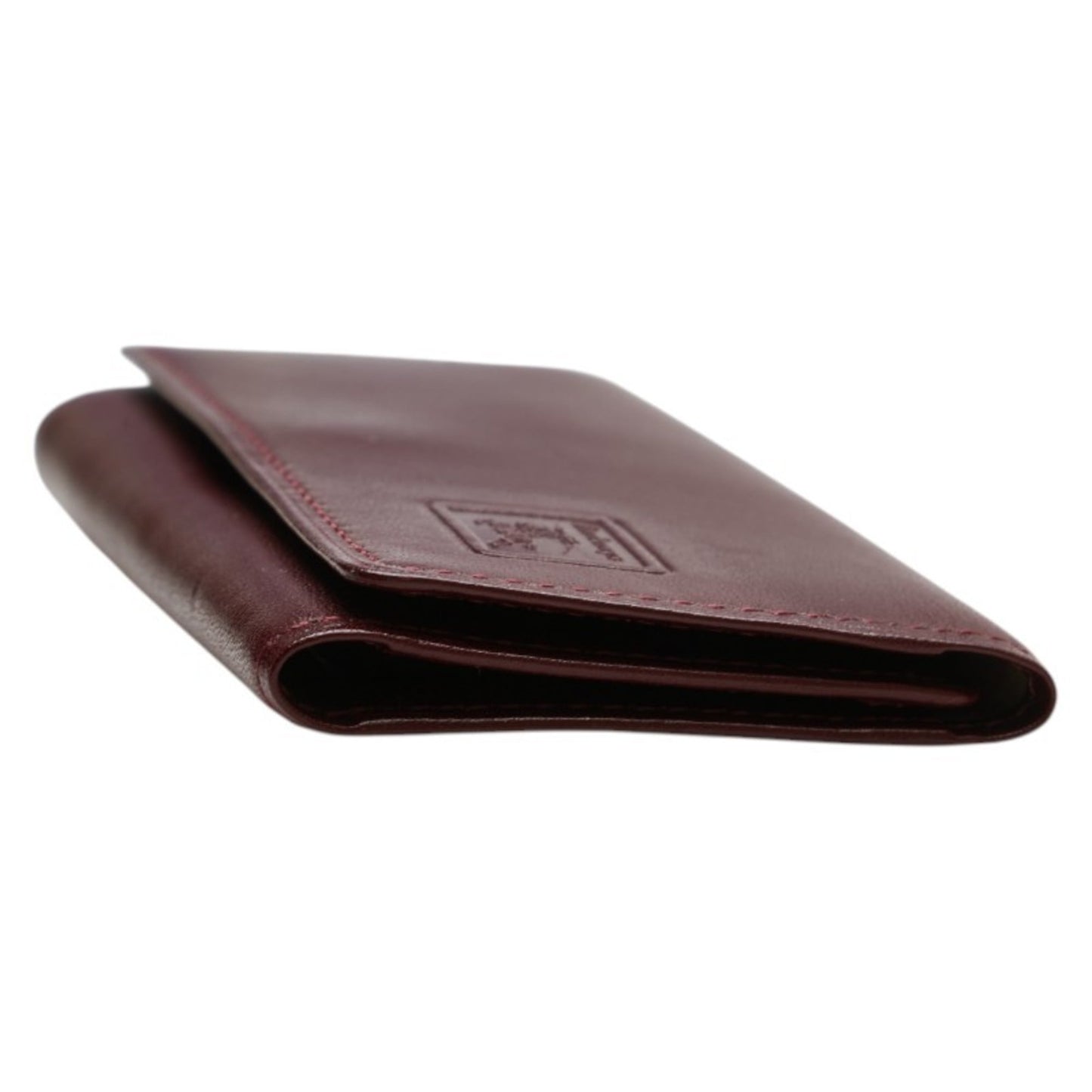 Burberry Nova Check 3-Ring Key Case In Wine Red