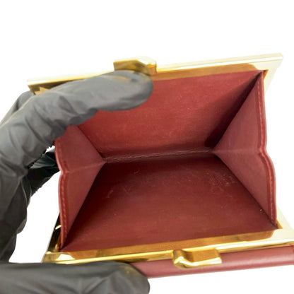 Cartier Must Line Leather Clasp Tri-Fold Wallet