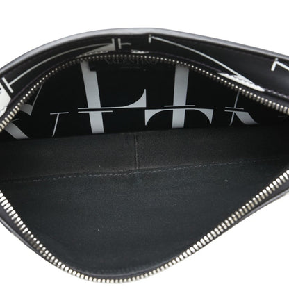 Valentino Body Bag Waist Shoulder Black Leather