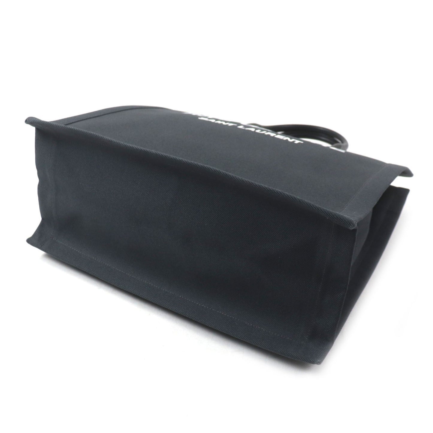 Saint Laurent 632539 Rive Gauche N S Canvas And Leather Tote Bag