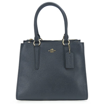 Coach Handbag Crosby Carryall F14928 Leather Navy Shoulder Bag