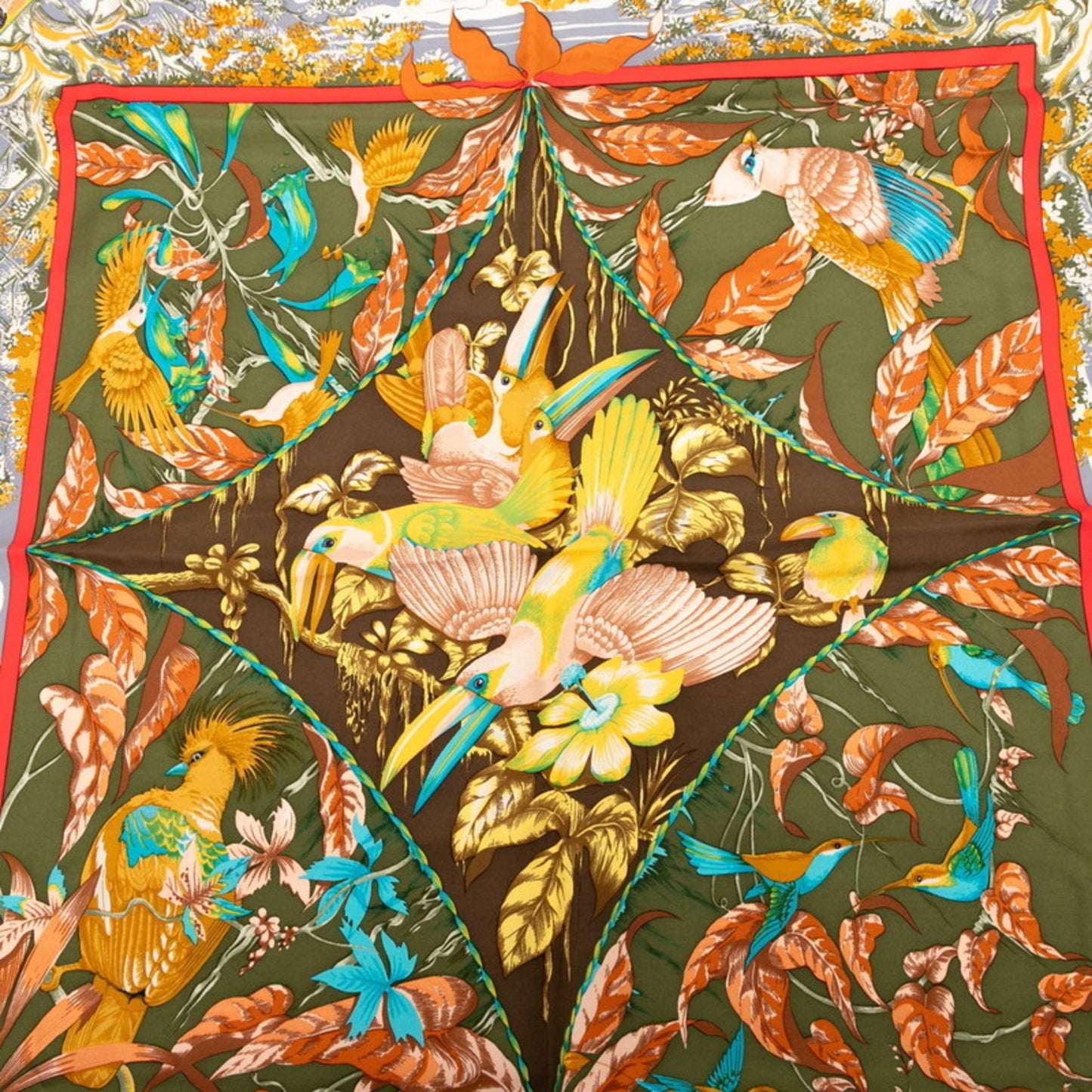Herms Carr 90 Tropic Scarf