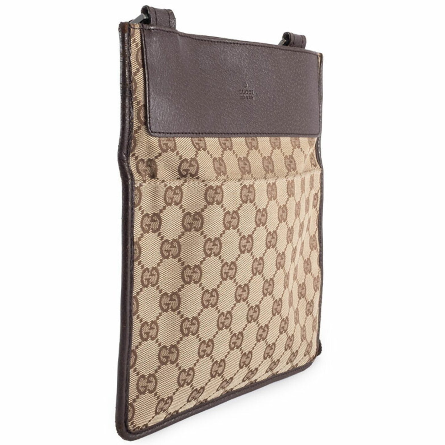 Gucci Gg Canvas Shoulder Bag In Brown