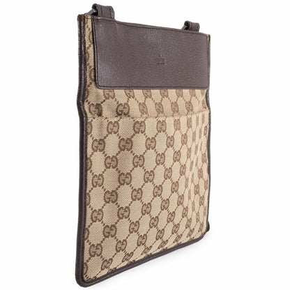 Gucci Gg Canvas Shoulder Bag In Brown
