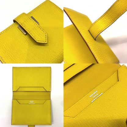 Leather Hermes Card Case Chevre