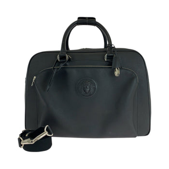 Gianni Versace Medusa Black Leather Boston Bag