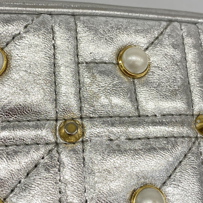 Gucci Gg Marmont Shoulder Bag 447632 Leather Silver