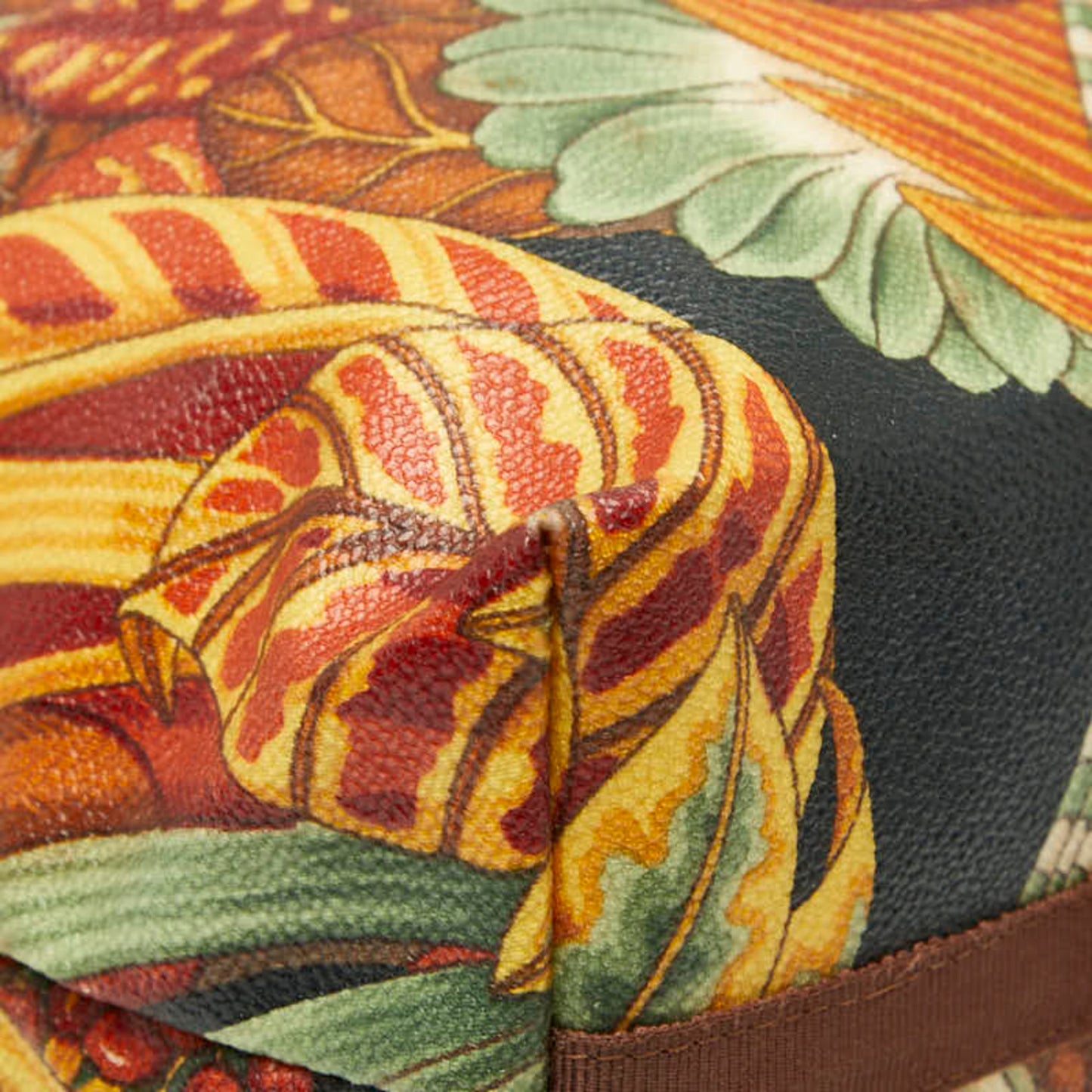 Salvatore Ferragamo Botanical Folding Tote Bag In Multicolored Leather