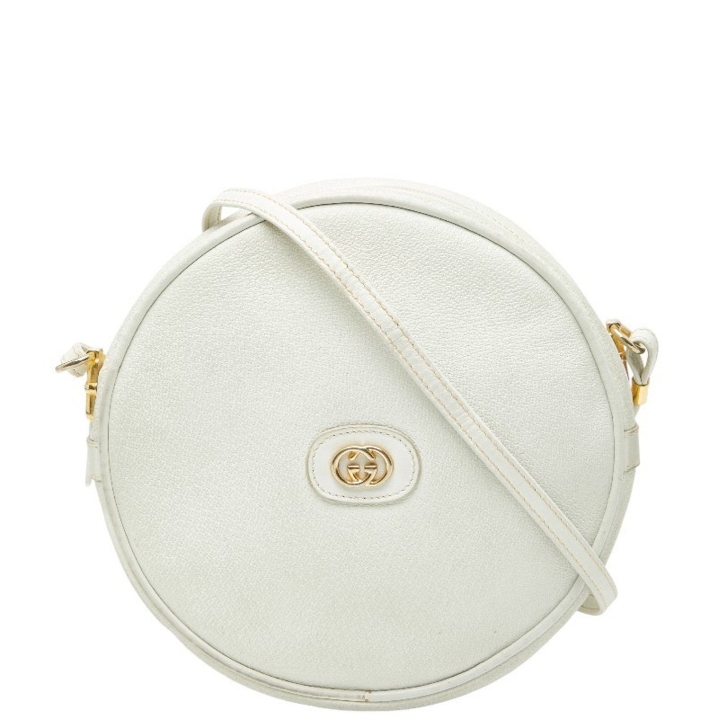 Gucci Old Crossbody Shoulder Bag 007 37 5575 White Leather