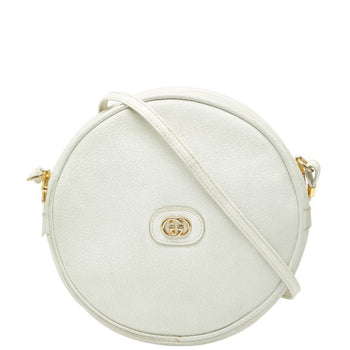 Gucci Old Crossbody Shoulder Bag 007 37 5575 White Leather