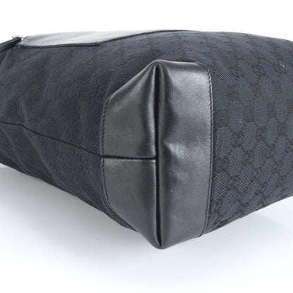 Gucci Gg Canvas Leather Tote Bag Shoulder 019 0401 Black